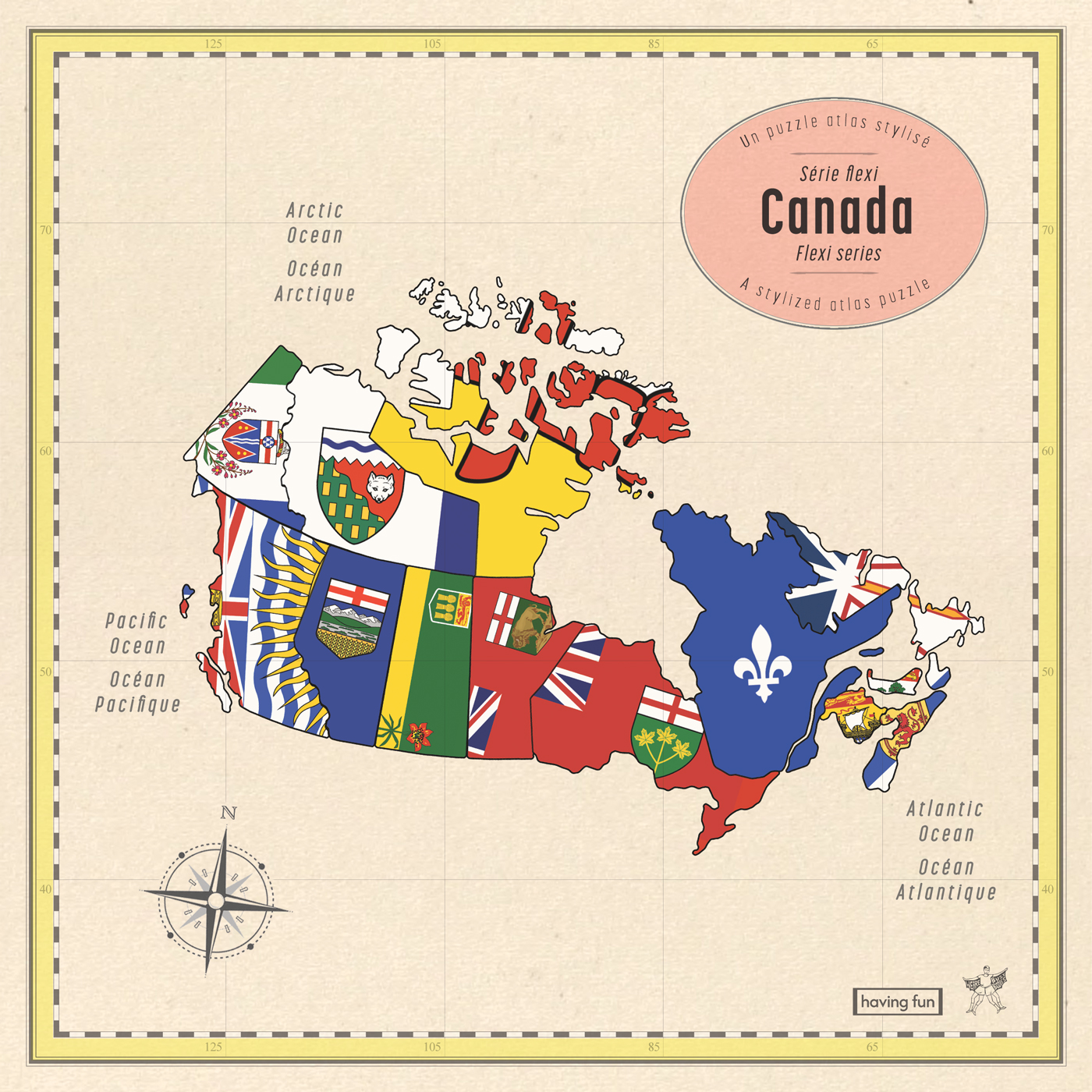 We Are Busy Bodies Shares Map of Canada Puzzle Series including Joel Plaskett, PIQSIQ, and fanclubwallet